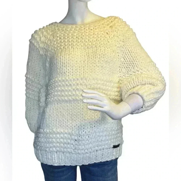 Wishlist Chunky crewneck hand made sweater size s/m. - Picture 1 of 15